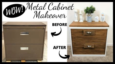 Diy Metal Cabinet Makeover Thrift Flip High End You