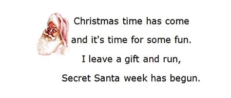 Secret Santa Poems, Clever Sayings