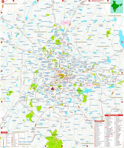 Bangalore east map - Map of Bangalore east (Karnataka - India)