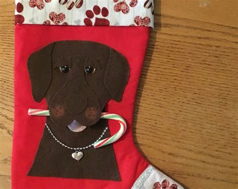 Chocolate Lab Christmas Stocking - Etsy