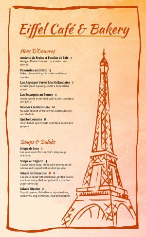 Free elegant french menu templates - MustHaveMenus