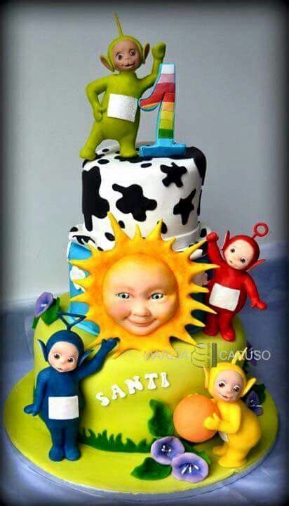 TeleTubbies cake. | Teletubbies birthday cake, Teletubbies cake, 1st birthday cakes