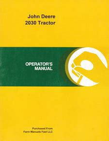 John Deere 2030 Tractor Manual | Farm Manuals Fast