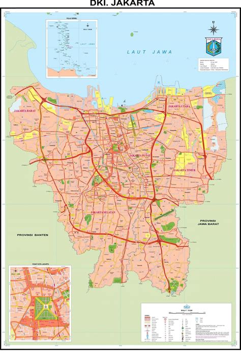 Map of Jakarta - Jakarta city map (Java - Indonesia)