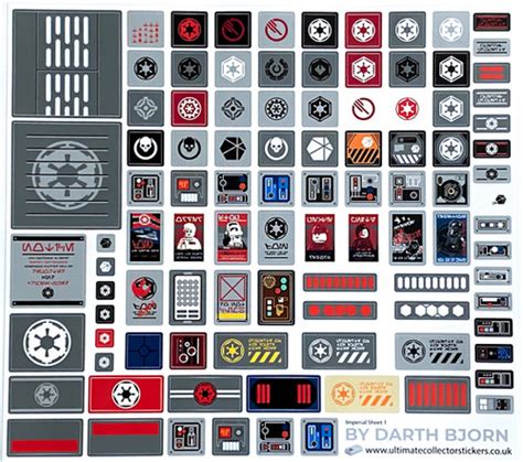 Lego Star Wars MOC Imperial Sticker Sheet by Darth Bjorn | U C Stickers