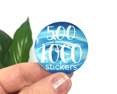 500 Round Custom Logo Stickers Packaging Labels Glossy | Etsy