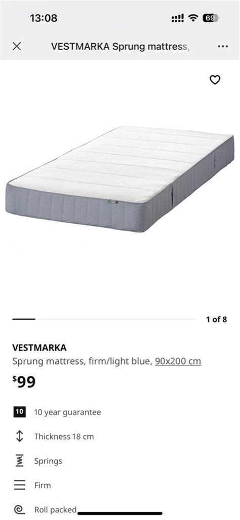 IKEA Single Mattress, Furniture & Home Living, Furniture, Bed Frames ...