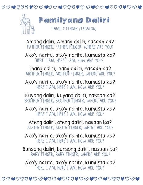 Filipino Children’s Songs + Lyric Sheets | Fil-Am Learners