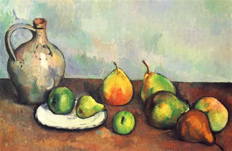 Still life, pitcher and fruit, 1894 - Paul Cezanne - WikiArt.org