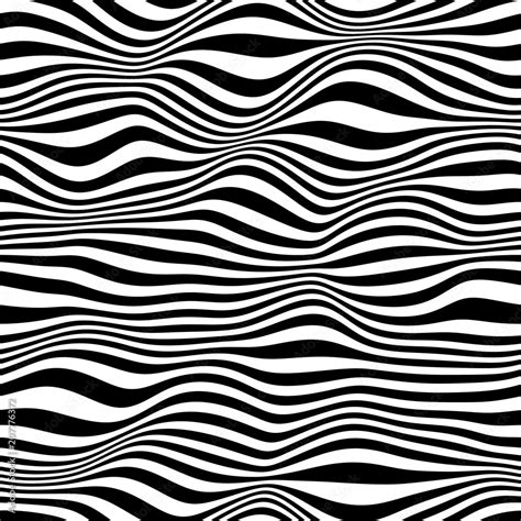 3D seamless wave pattern, black and white texture Stock Illustration | Adobe Stock