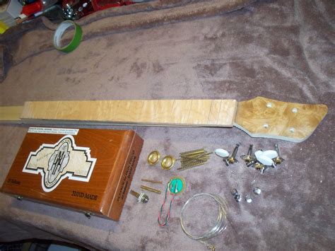 deluxe cigar box guitar kit by Backporchmojo on Etsy