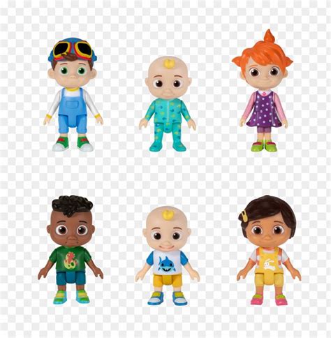 cartoon children with different clothes and glasses on their heads, transparent background png ...