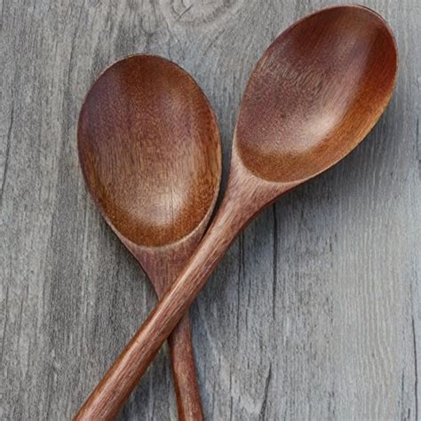 Wooden Spoons, 6 Pieces Soup For Eating Mixing Stirring Cooking, Long Handle Eco | eBay