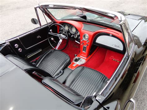 1963, Chevrolet, Corvette, Stingray, Convertible, Supercar, Muscle, Classic, Interior Wallpapers ...