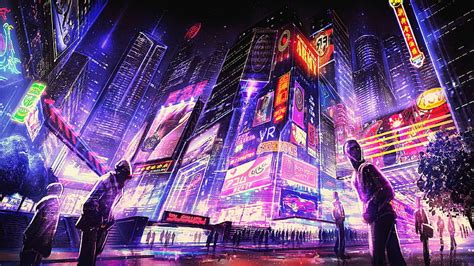 Free download | HD wallpaper: night, cyberpunk, futuristic city, artwork, digital art, concept ...