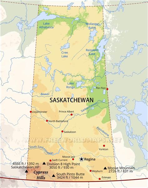 Saskatchewan Map In Canada - Black Sea Map