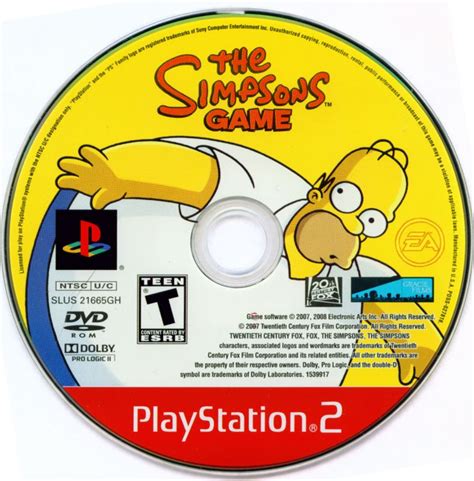 The Simpsons Game (2007) PlayStation 2 box cover art - MobyGames