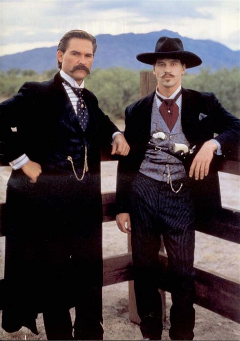 Kurt Russell and Val Kilmer as Wyatt Earp and Doc Holliday ...