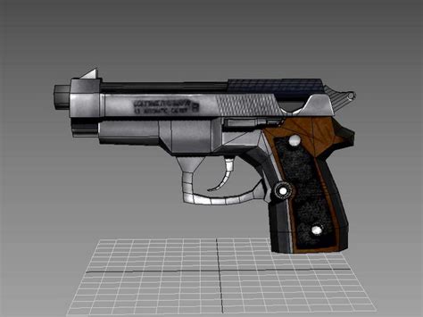 Colt Pistol 3d model 3ds Max files free download - modeling 48278 on CadNav