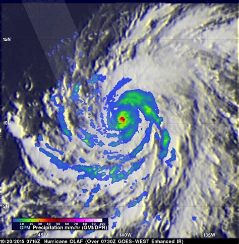 GPM Checks on Cat 4 Hurricane Olaf | NASA Global Precipitation Measurement Mission