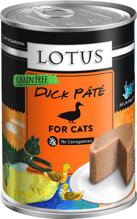 LOTUS Duck Pate Grain-Free Canned Cat Food, 12.5-oz, case of 12 - Chewy.com