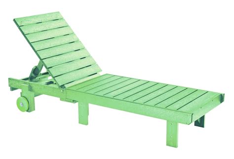 Generations Lime Green Chaise Lounge with wheels from CR Plastic (L78-15) | Coleman Furniture