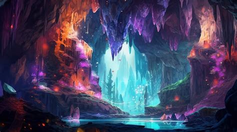 5 Fantasy Crystal Cave Wallpaper Images, Enchanted Cave Desktop ...