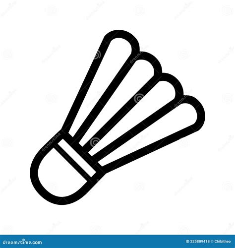 Shuttlecock Icon for Badminton Sports Stock Vector - Illustration of birdie, fitness: 225809418