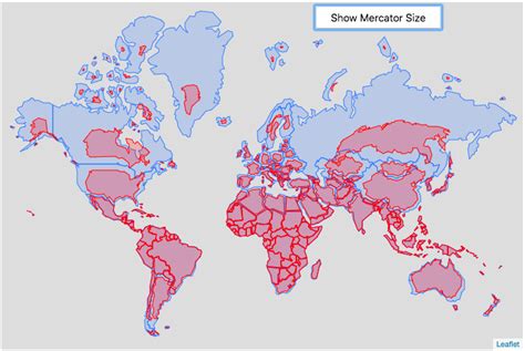 Real Country Sizes Shown on Mercator Projection (Updated) - Engaging Data