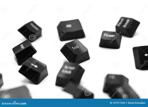 End Button of Keyboard Isolated on White. Stock Image - Image of object ...