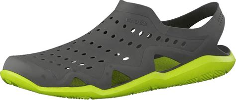 Amazon.com | Crocs Men's Swiftwater Wave Graphite/Volt Green Low Top ...