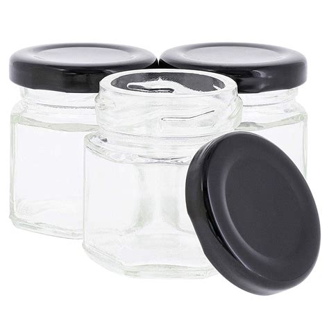 1.5 Ounce Mini Mason Jars With Black Lids (36 Pack) - Walmart.com ...