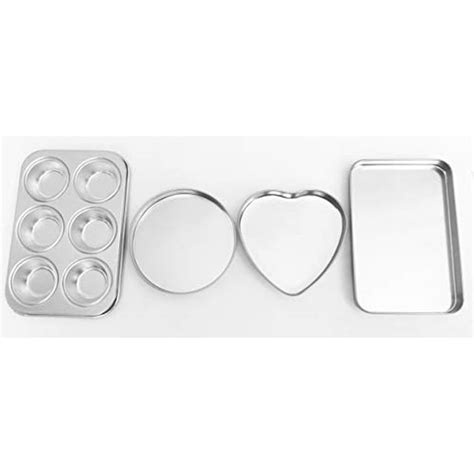 Deluxe Kids Pan Set for Easy Bake Ultimate Oven: Cupcake, Rectangular, Round, Heart Pans ...