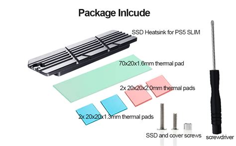 Amazon.com: for PS5 Slim SSD Heatsink, JOYJOM NVME M.2 SSD Heatsink and Cover 2 in 1 for PS5 ...