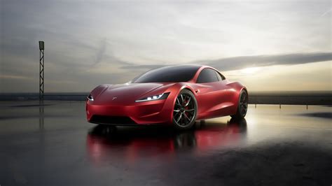 2560x1440 Car Red Tesla Roadster