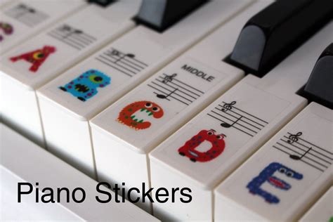 Kids Piano Stickers 88 key set