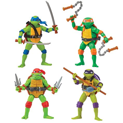 Snapklik.com : Mutant Mayhem Basic Figure Turtle 4-Pack Bundle By Playmates Toys