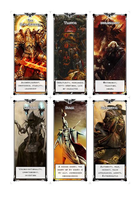 Warhammer 40k - Emperor's Tarot fan cards - Set1 by dizman on DeviantArt