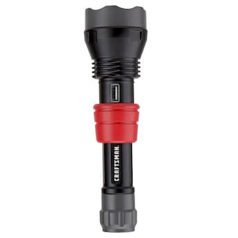 CRAFTSMAN 500-Lumen 3 Modes LED Rechargeable Spotlight Flashlight (Lithium Ion (3.7V) Battery ...