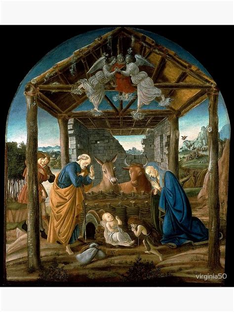 "Botticelli - The Nativity, famous religious painting" Poster for Sale by virginia50 | Redbubble