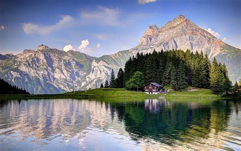 Switzerland, summer, beautiful nature, mountains, Alps, swiss nature ...