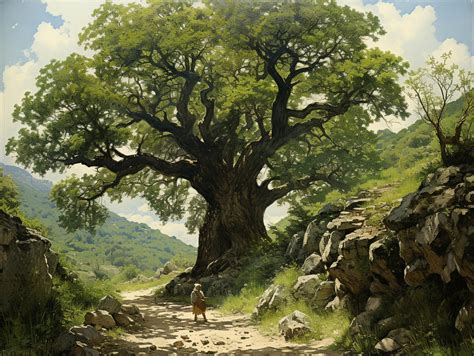 Oak Tree Art Painting Free Stock Photo - Public Domain Pictures