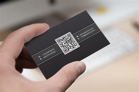 Simple QR Code Business Card Design Template Photoshop Templates Modern, Coprorate, Creative ...