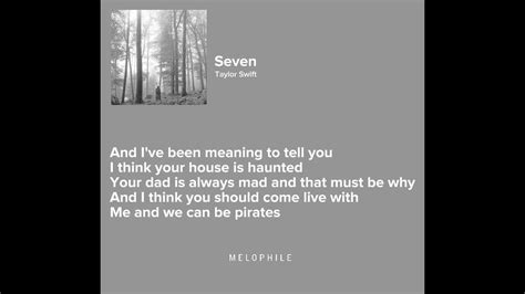 Seven | Taylor Swift (lyrics) - YouTube