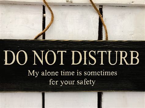 Do Not Disturb My Alone Time Is For Your Safety. Funny Sign. Sarcastic ...