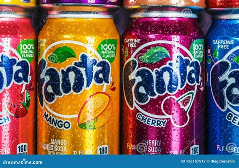 Cans Of Fanta Orange Soda Editorial Photo | CartoonDealer.com #183306975