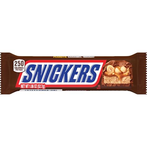 Snickers Full Size Chocolate Candy Bar - 1.86 oz Bar - Walmart.com