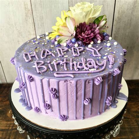 Purple Drip Cake - Aria Art