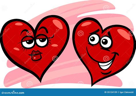 Hearts In Love Cartoon Illustration Royalty Free Stock Images - Image: 35124139