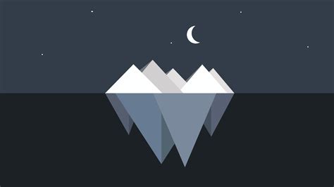 1600x900 Resolution Iceberg Minimalist 1600x900 Resolution Wallpaper ...